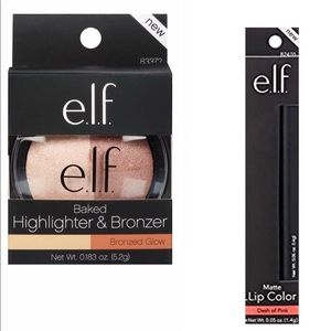 Elf Highlighter/Bronzer Duo + Matte Lip Color